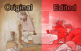 Comparison of half original and half edited gif